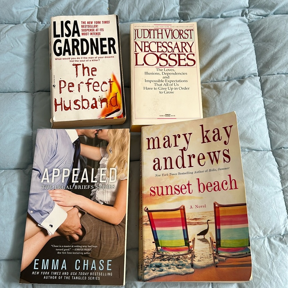 4 adult book lot EUC